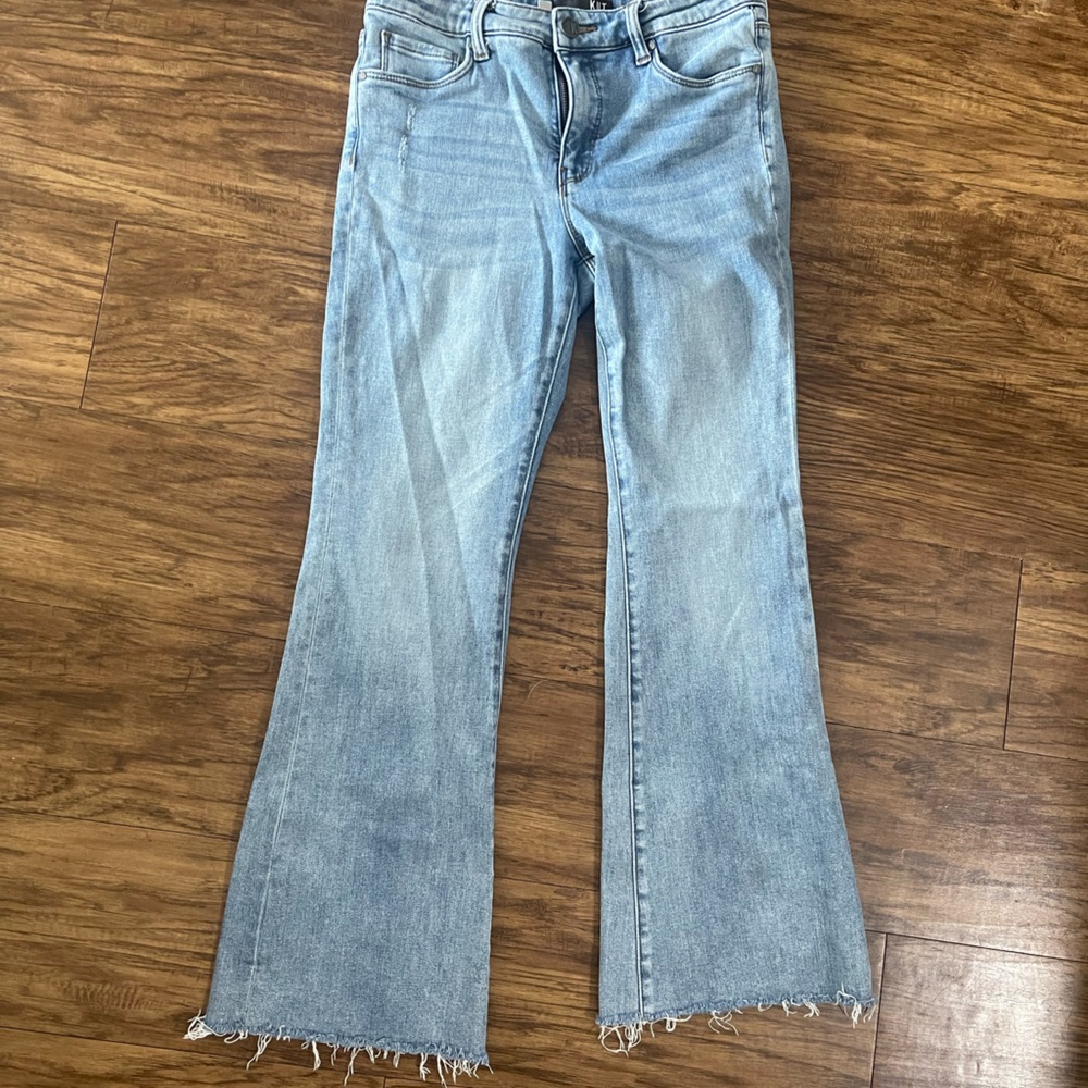 Women’s light wash flare Kut jeans